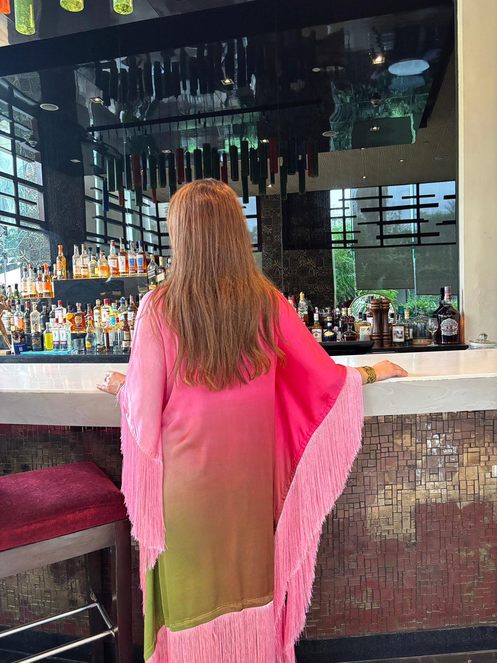 Sierra Kaftan in Blush Pink