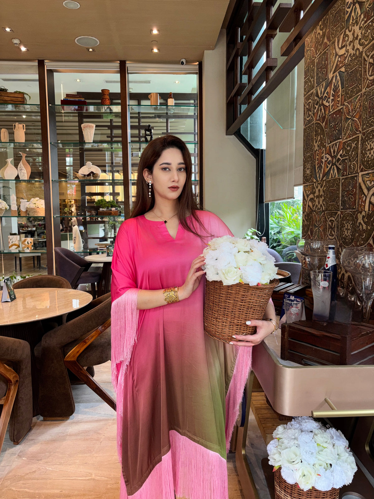 Sierra Kaftan in Blush Pink