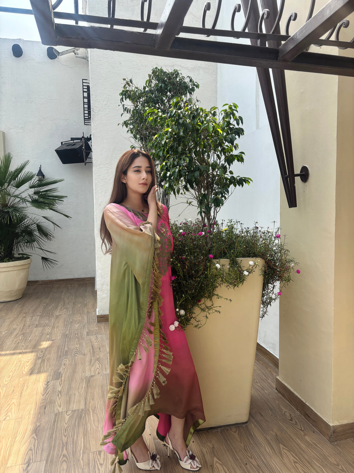 Rosella Kaftan in blush Pink