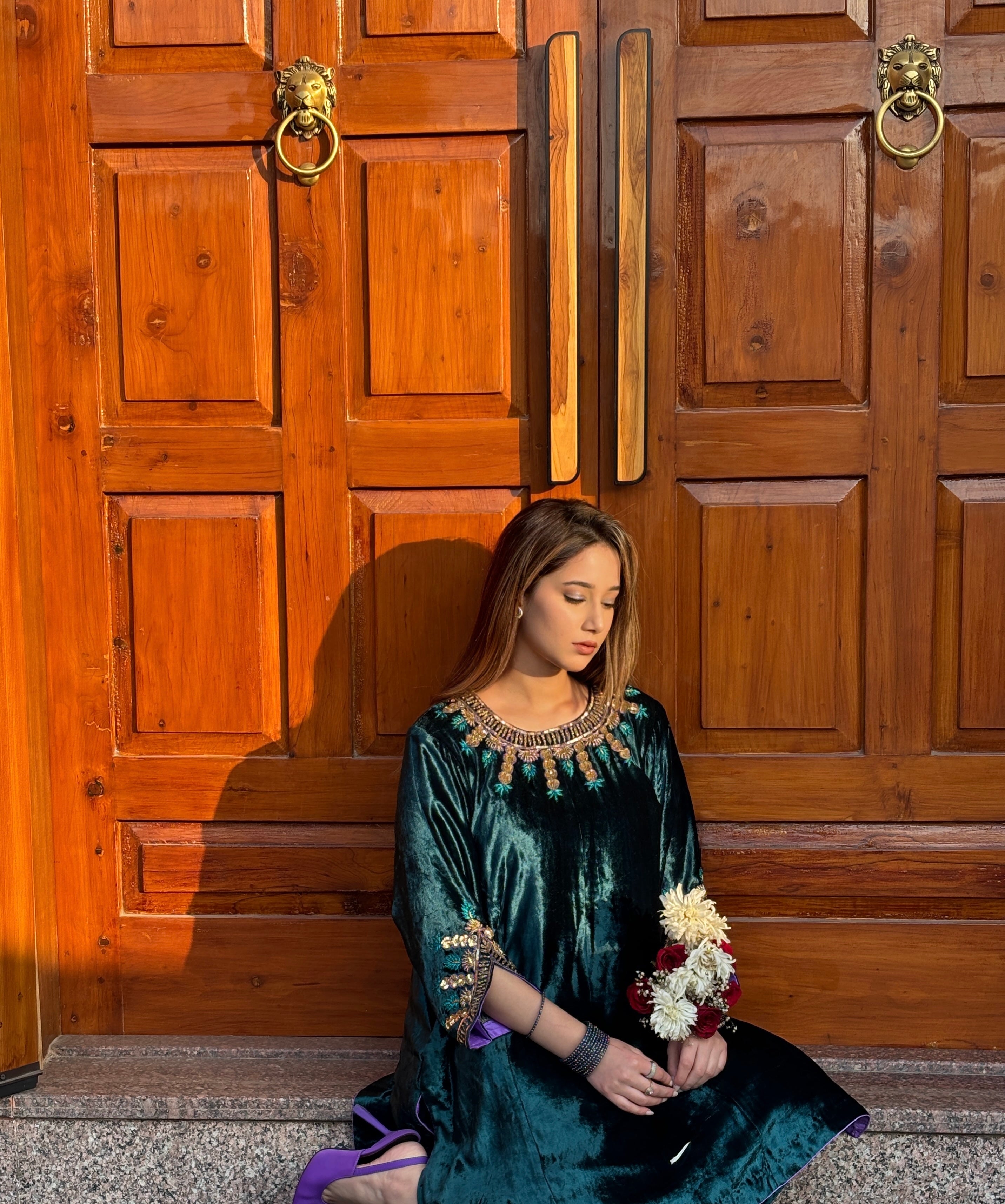 Zafira Teal- Velvet Edit